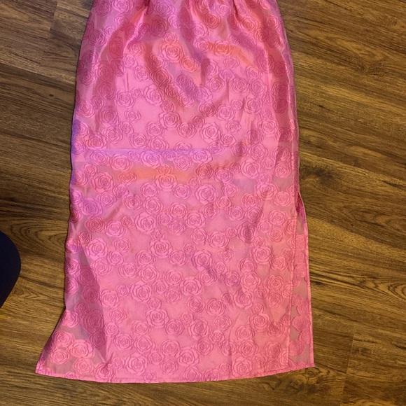 Samsoe Samsoe Bansa Bubble Gum Pink Floral Midi Skirt  Size S. NWOT - Picture 4 of 4